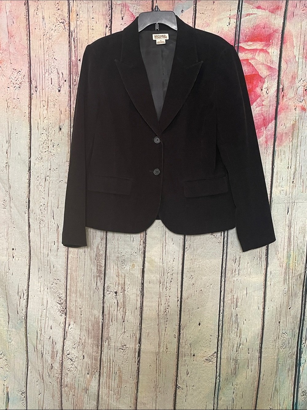 Michael Kors Black Corduroy Blazer Jacket Size 14